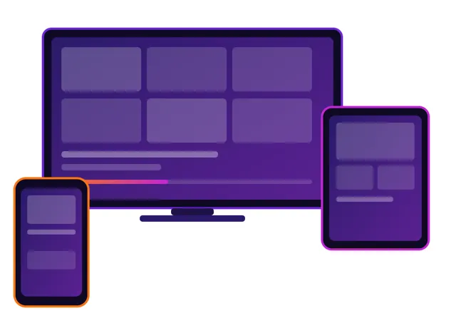 IPTV South Africa devices showing an abstract channel grid